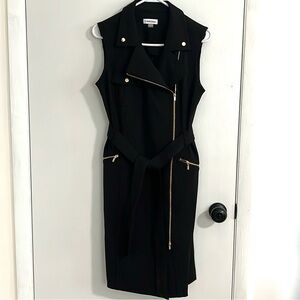 Calvin Klein Black Dress with Gold Zippers